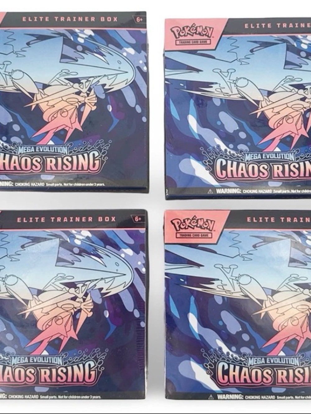 4 Pokemon Chaos Rising Elite Trainer‎ Box - Blue & Pink